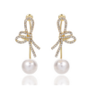 Aretes Lazo con Perla   2X3