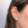Aretes Lemon Chapa de Oro 18K AZ172