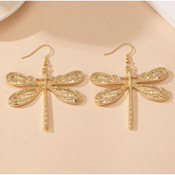 Aretes Libelula Dorada R1