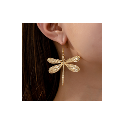 Aretes Libelula Dorada R1