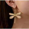 Aretes Libelula Dorada R1