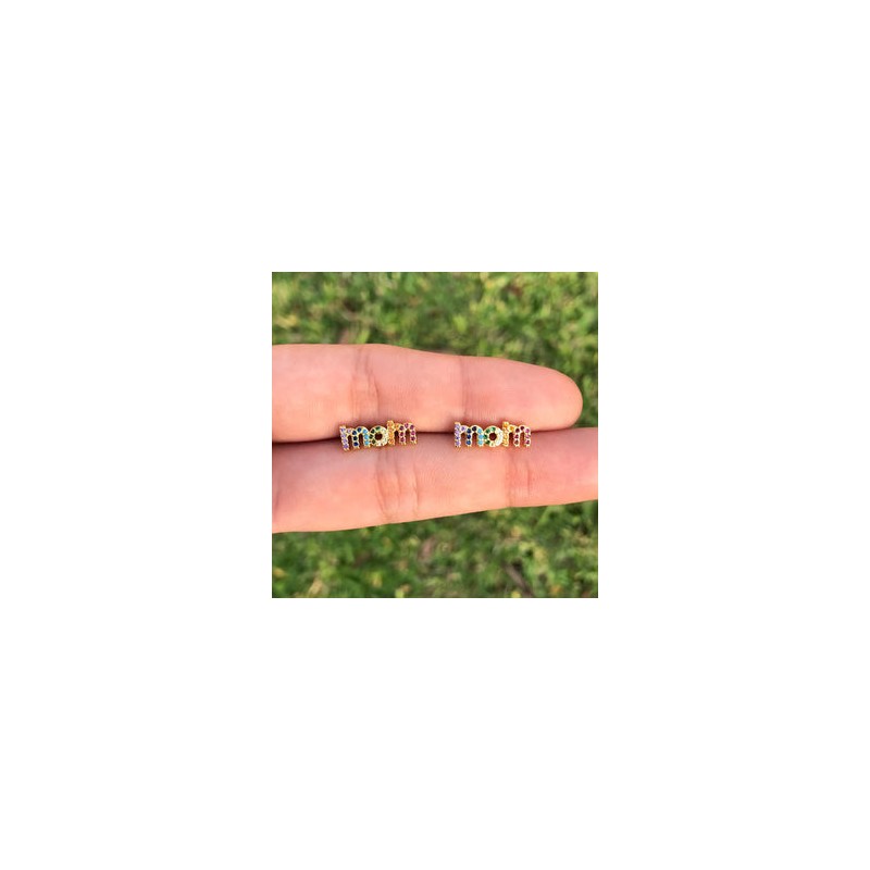 Aretes MOM Chapa de Oro AZ239