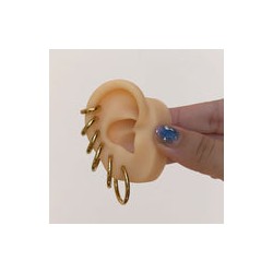 1 Pieza Aro Dorado Diferentes Tamaños Acero Inoxidable