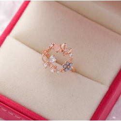 Anillo Bouquet Ajustable  Chapa de Oro  C661