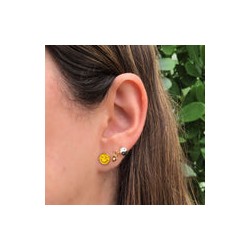 Aretes Paz y Amor Chapa de Oro Az254