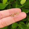 Aretes Mariposa Chapa de Oro 18K   Az118