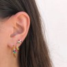 Aretes Nudo Chapa de Oro Az6