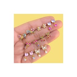 Aretes Mariposa Chapa de Oro Az140