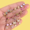 Aretes Mariposa Chapa de Oro Az140
