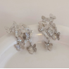 Aretes Mariposas Plateadas  1E3