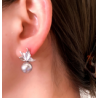 Aretes Perla Gris  2Q4