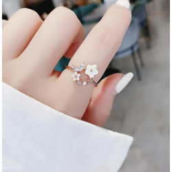 Anillo Bouquet Ajustable  Chapa de Oro  C668