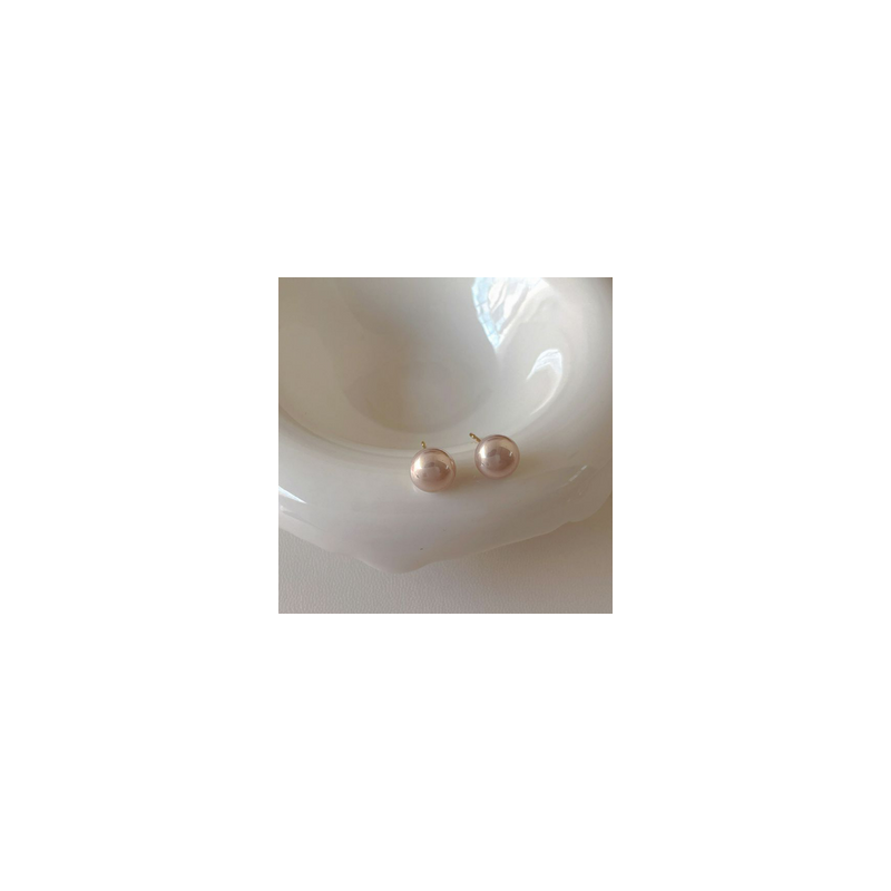 Aretes Perla Nacarada Rose Chapa de Oro  1N5