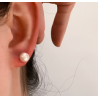 Aretes Perla Nacarada Rose Chapa de Oro  1N5