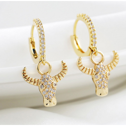 Aretes Toro Chapa 3cm   2G5