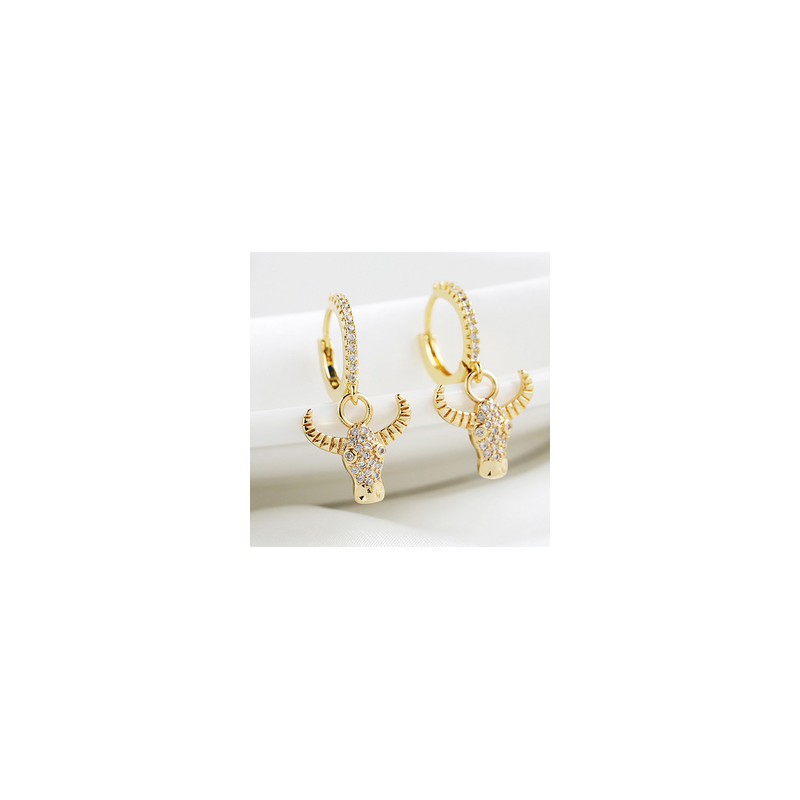 Aretes Toro Chapa 3cm   2G5