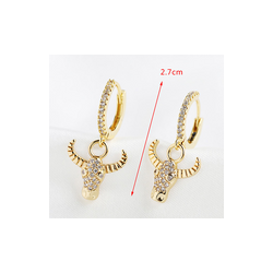 Aretes Toro Chapa 3cm   2G5