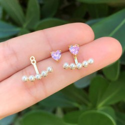 Aretes Perlitas Chapa de Oro AZ66