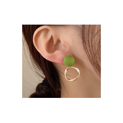 Aretes Verde Dorado   1S2