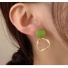 Aretes Verde Dorado   1S2