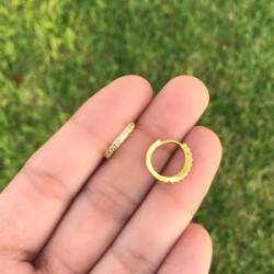 Aretes Zirconia Blanca Chapa de Oro Az123