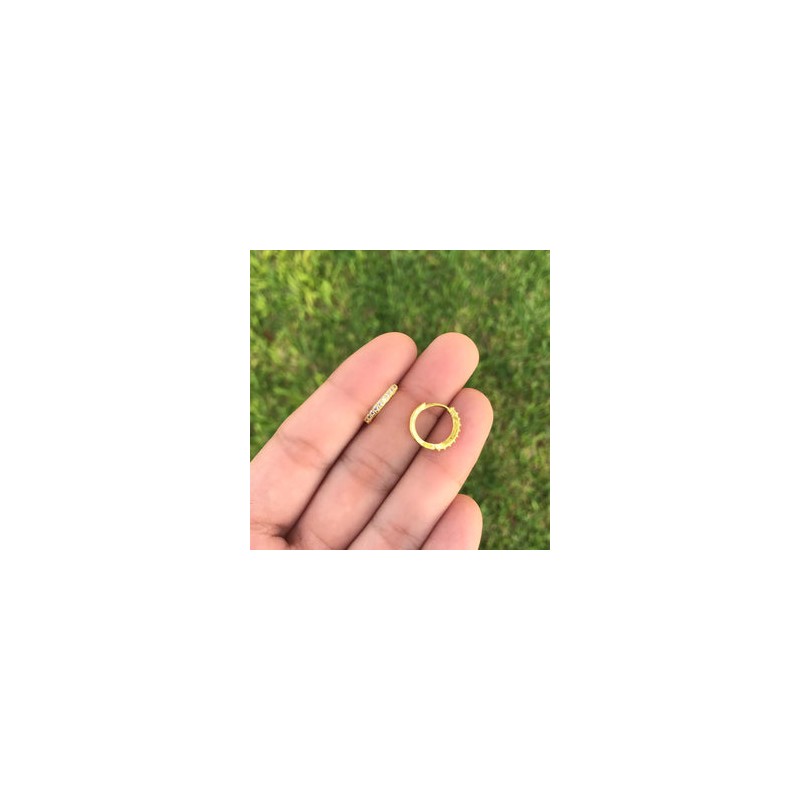 Aretes Zirconia Blanca Chapa de Oro Az123