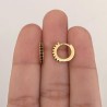 Aretes Zirconia Negro Chapa de Oro 18K Az163