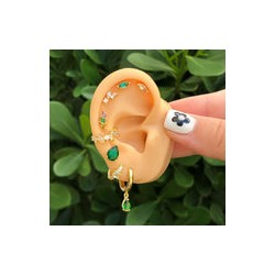 Aretes Zirconias Blancas Chapa de Oro Az277