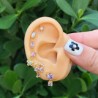 Aretes Zirconias Chapa de Oro Az243