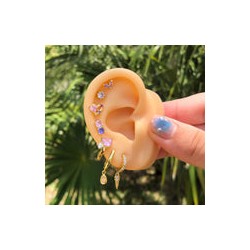 Aretes Zirconias Chapa De Oro AZ81