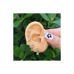 Aretes Zirconias Chapa de Oro Az243