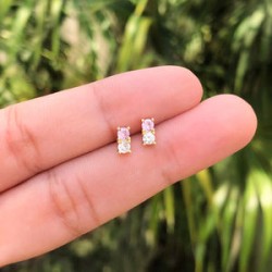 Aretes Zirconias Chapa de oro AZ33