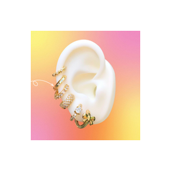 Arracadas Doradas Chica Chapa de Oro Az60