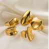Anillo Chunky Dorado Acero Inox