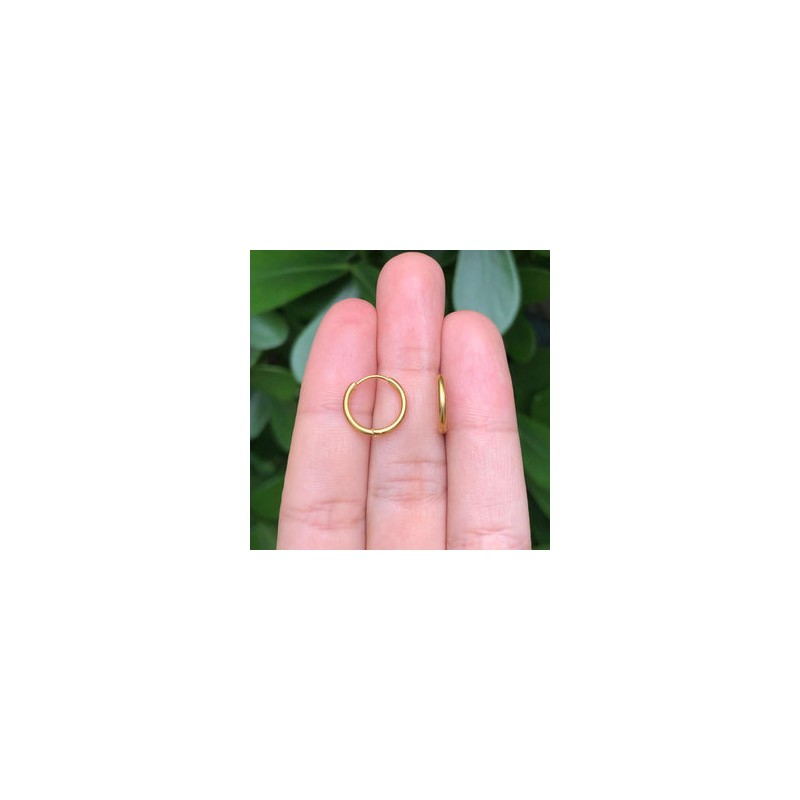 Arracadas Pequeñas Doradas  Acero Inoxidable Az358