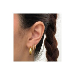 Arracadas Pequeñas Doradas  Acero Inoxidable Az358