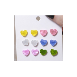 Aretes Set 6 Pares Corazones 2BB7