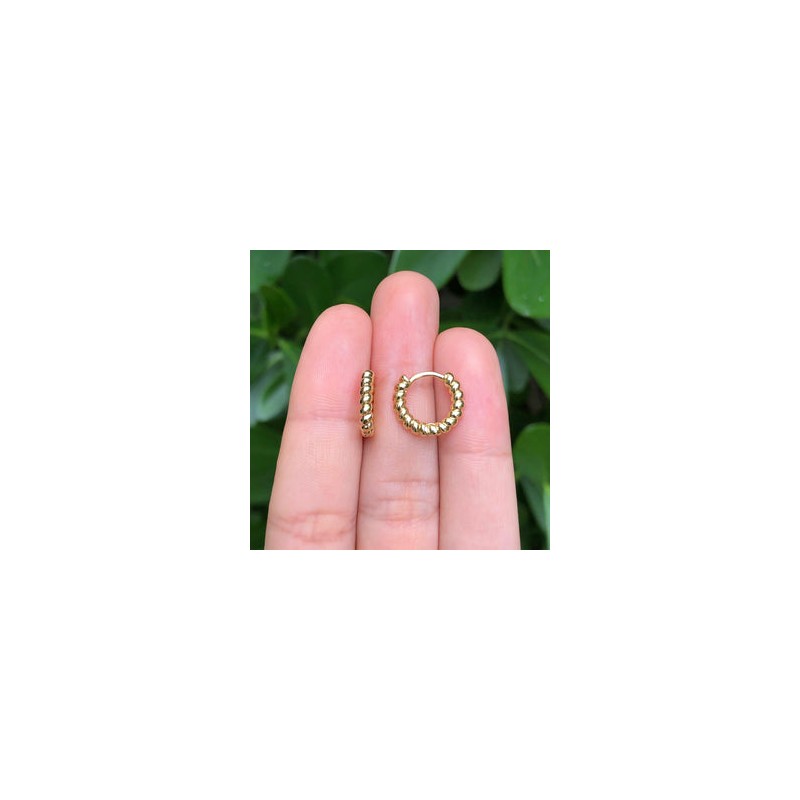 Arracadas Pequeñas Doradas  Acero Inoxidable Az359