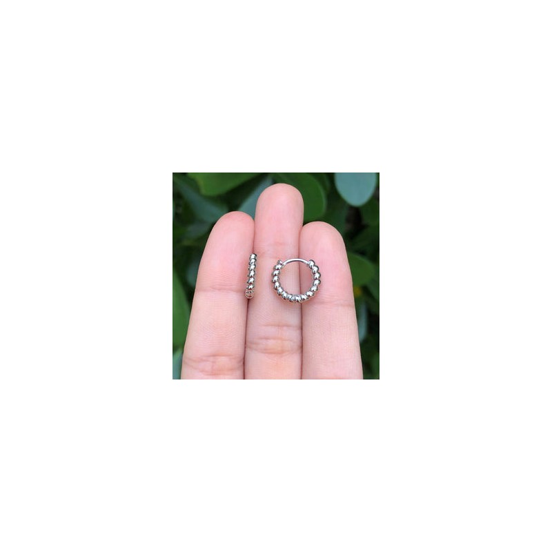 Arracadas Pequeñas Plateadas  Acero Inoxidable Az438