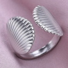 Anillo Ajustable Conchas de Mar Acero Inoxidable  1T2
