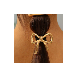 Broche Cabello HairCuffs Liga Lazo Dorado 3C5
