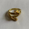 Anillo Dorado Irregular Ajustable C706