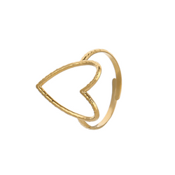 Anillo Corazon Dorado R4