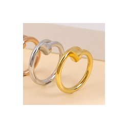 Anillo Clavo Dorado Acero Inox