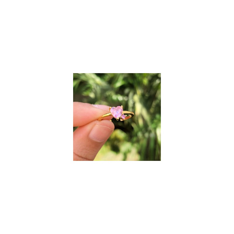 Anillo Corazon Chapa de Oro Unitalla AZ39