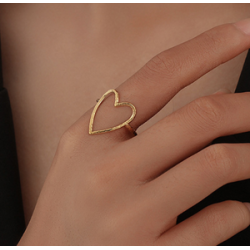 Anillo Corazon Dorado R4