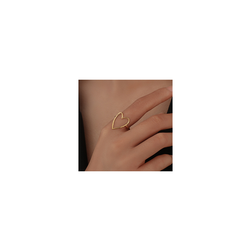Anillo Corazon Dorado R4