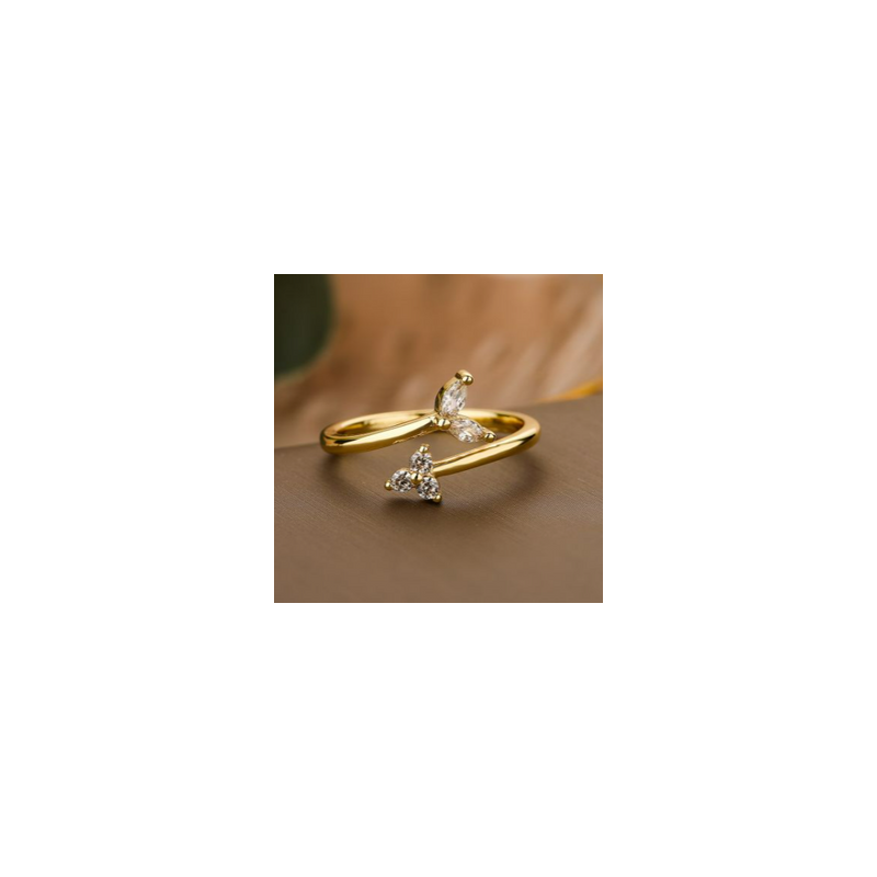 Anillo Ajustable Sirena Chapa de Oro  1R4