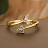 Anillo Ajustable Sirena Chapa de Oro  1R4