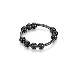 Anillo Anti-Ansiedad Bolitas Giratorias Acero Inox